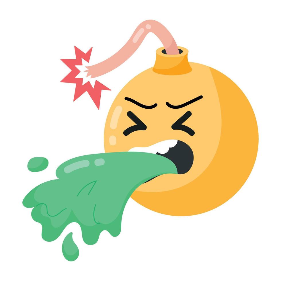 Trendy Vomit Bomb vector