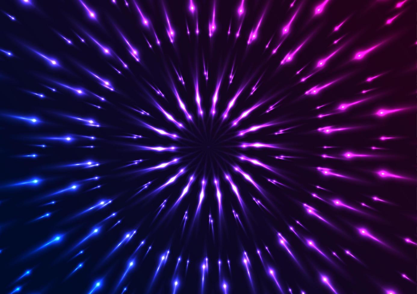 Blue and purple neon glowing pattern background vector
