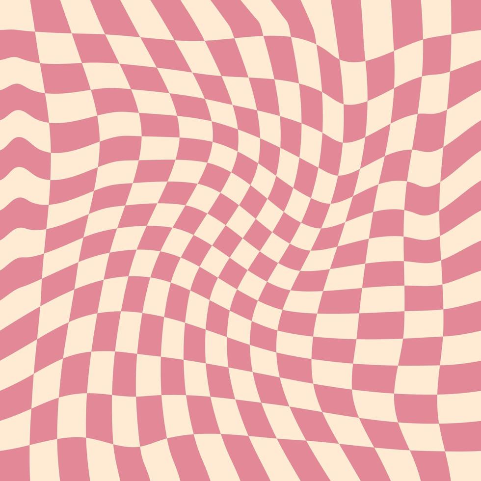 Wavy Checkerboard Seamless Pattern for Fabric vector