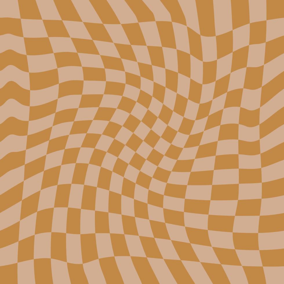 Wavy Checkerboard Seamless Pattern for Fabric vector