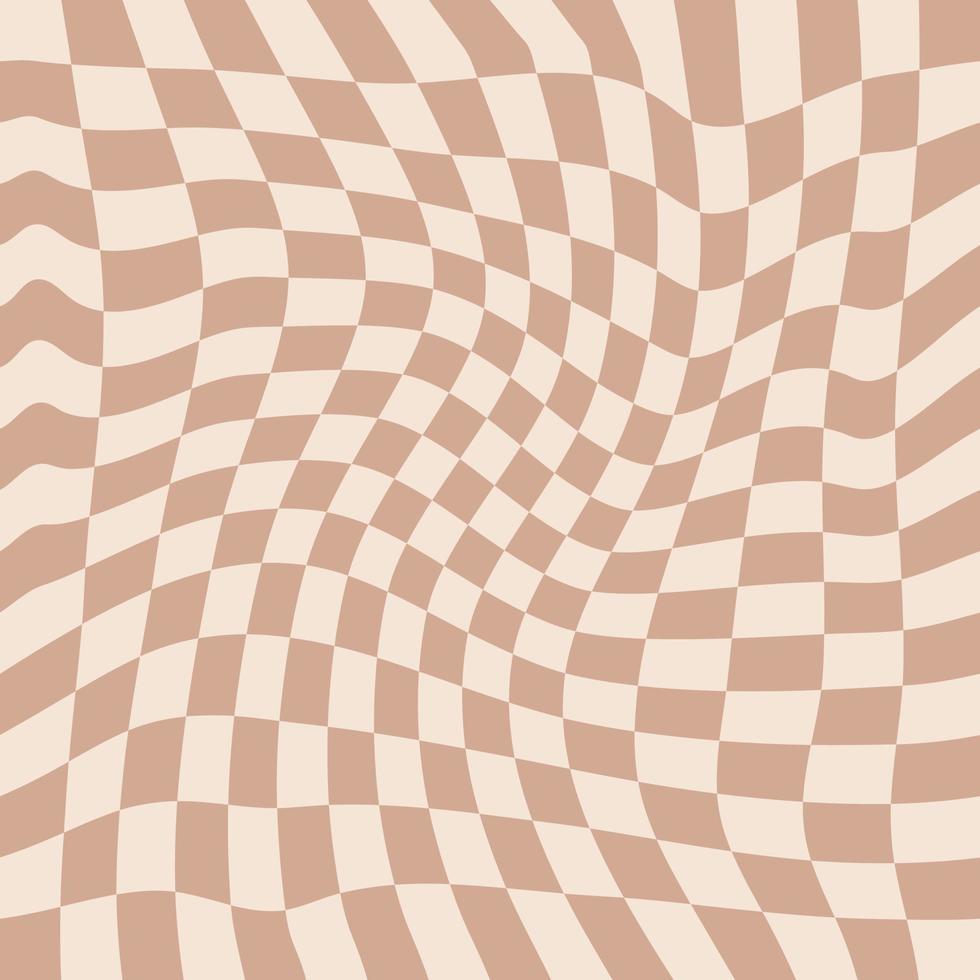 Wavy Checkerboard Seamless Pattern for Fabric vector