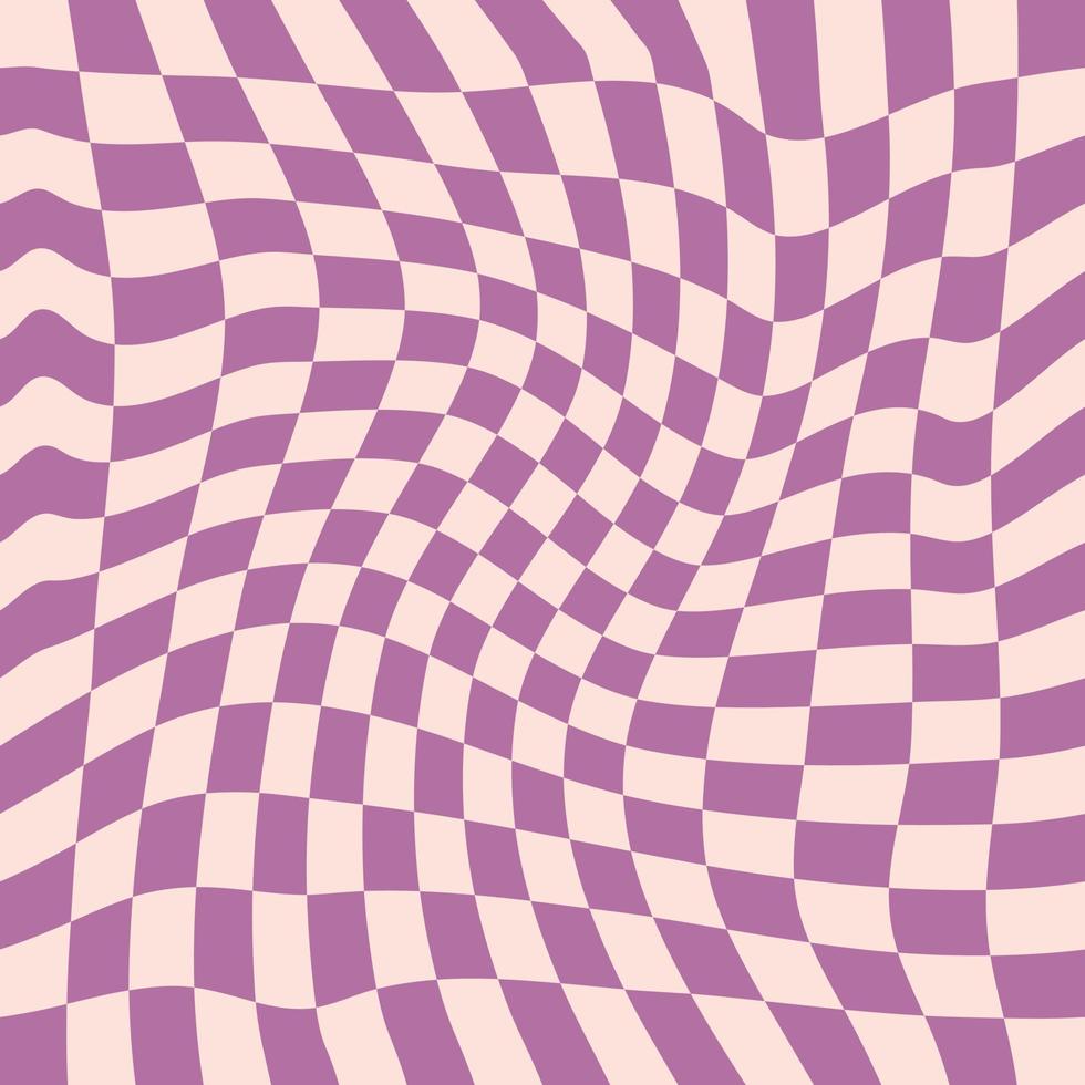 Wavy Checkerboard Seamless Pattern for Fabric vector