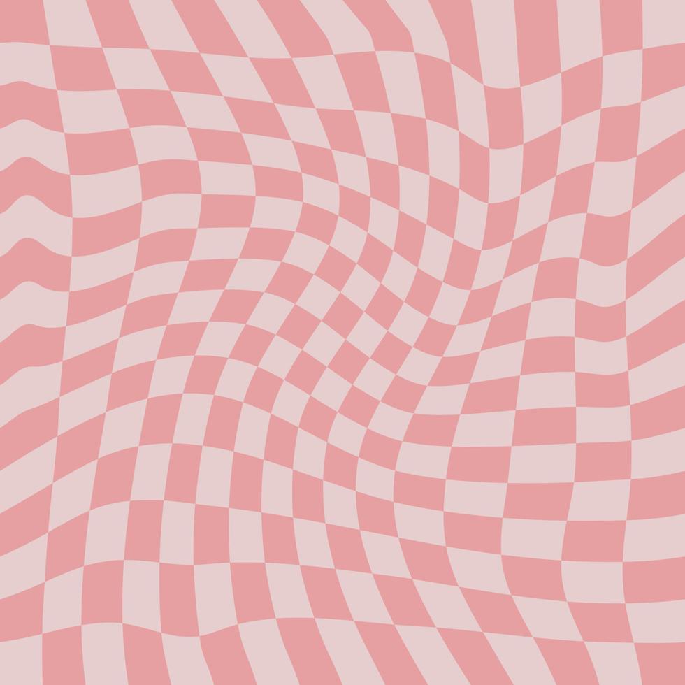 Wavy Checkerboard Seamless Pattern for Fabric vector
