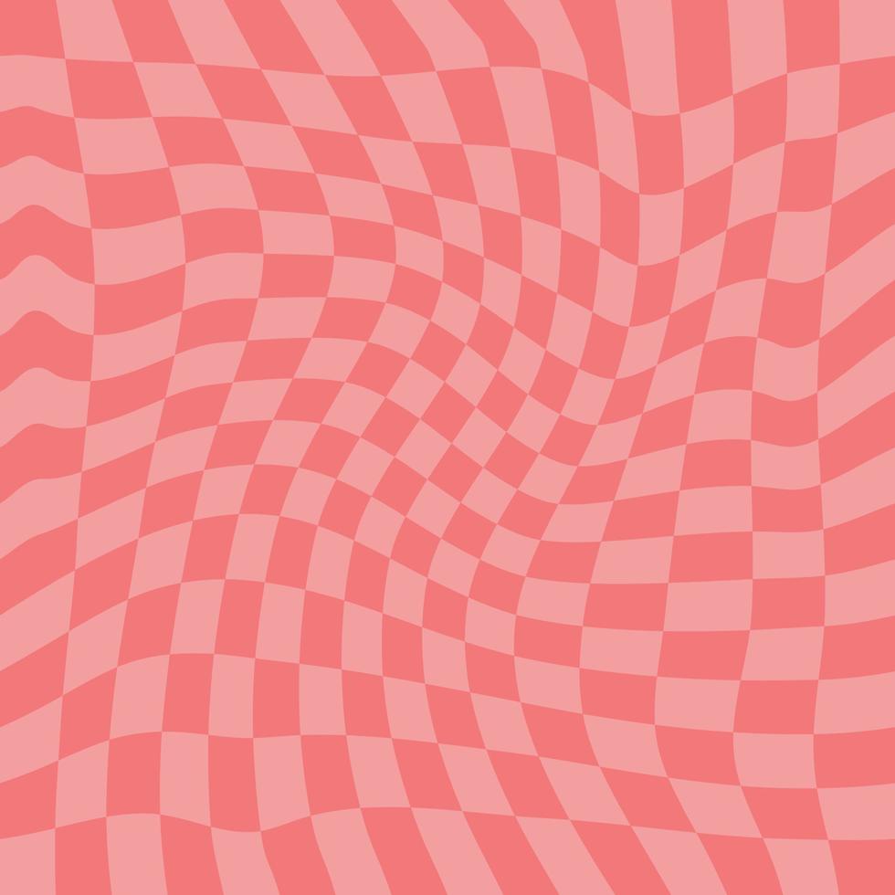 Wavy Checkerboard Seamless Pattern for Fabric vector