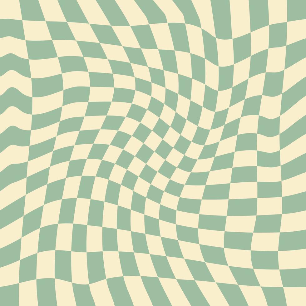 Wavy Checkerboard Seamless Pattern for Fabric vector