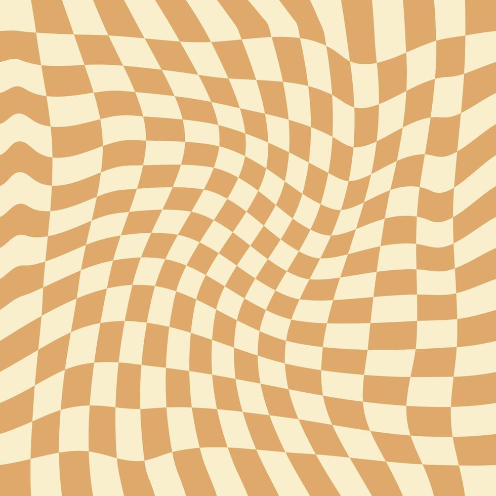 Wavy Checkerboard Seamless Pattern for Fabric vector