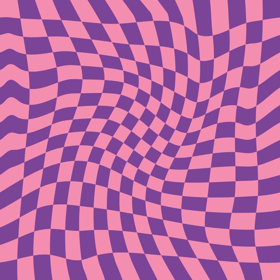 Wavy Checkerboard Seamless Pattern for Fabric vector