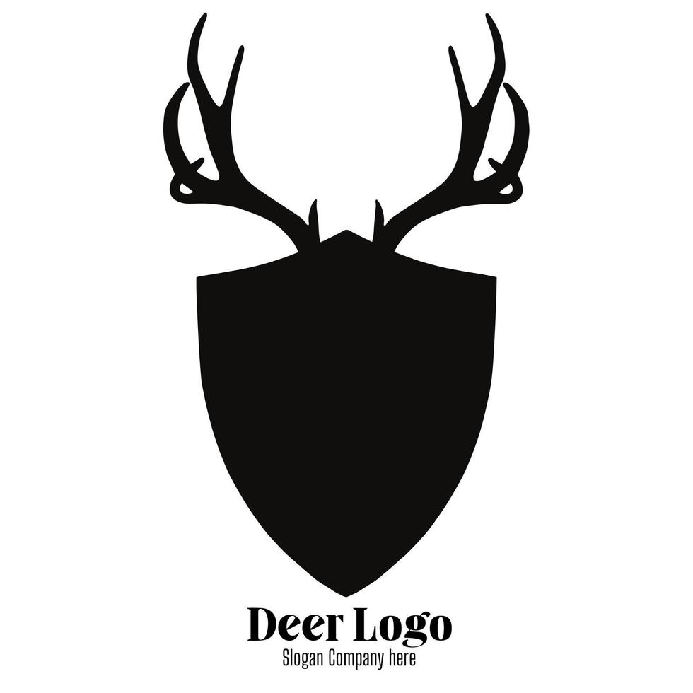 ciervo icono logo vector diseño ilustración, marca identidad emblema