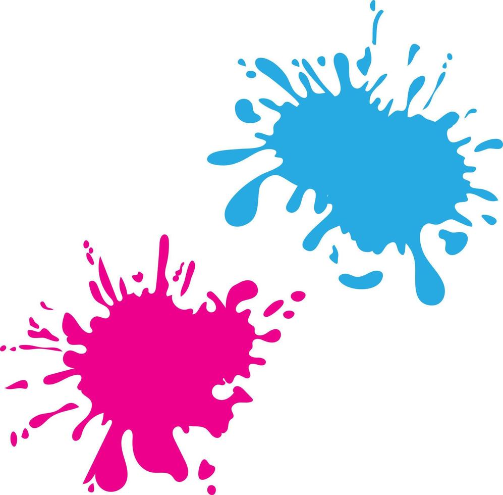 Colorful ink spots set. splash splatter abstract shape. vector illustration