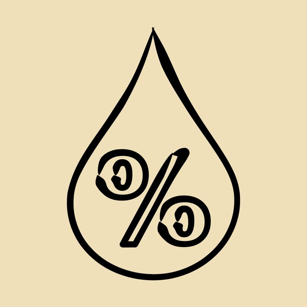 Icon humidity. Weather elements symbol. Icons in hand drawn style. Good for prints, web, smartphone app, posters, infographics, logo, sign, etc. vector