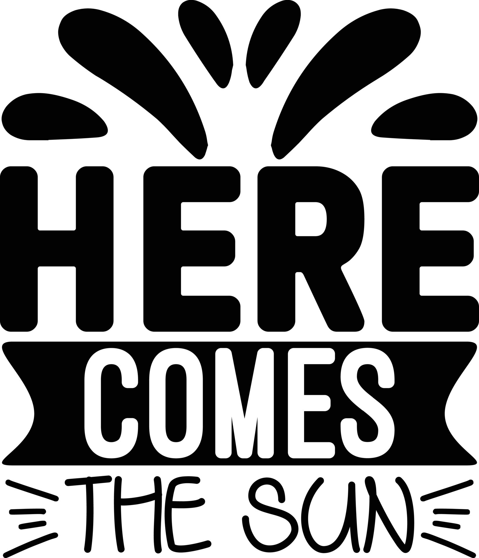 here comes the sun 22013675 Vector Art at Vecteezy