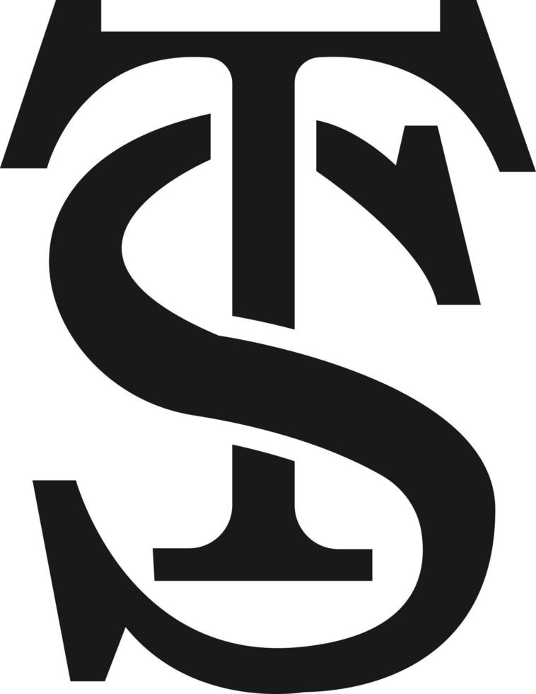 TS luxury fashion logo vector