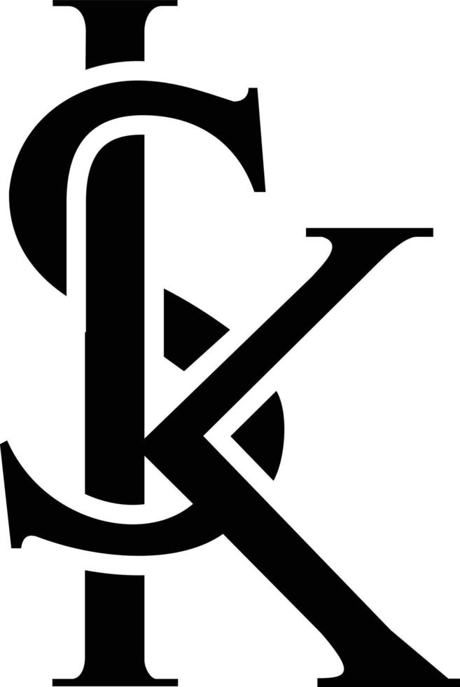 sk lujo logo diseño vector