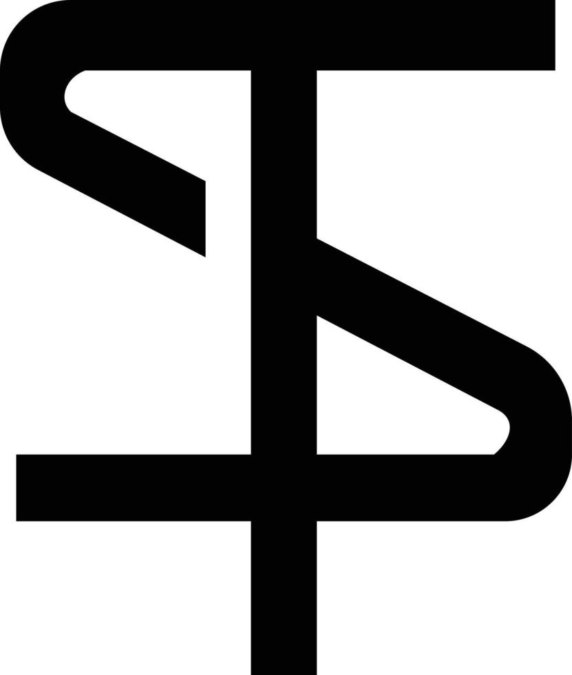 modern ST logo vector