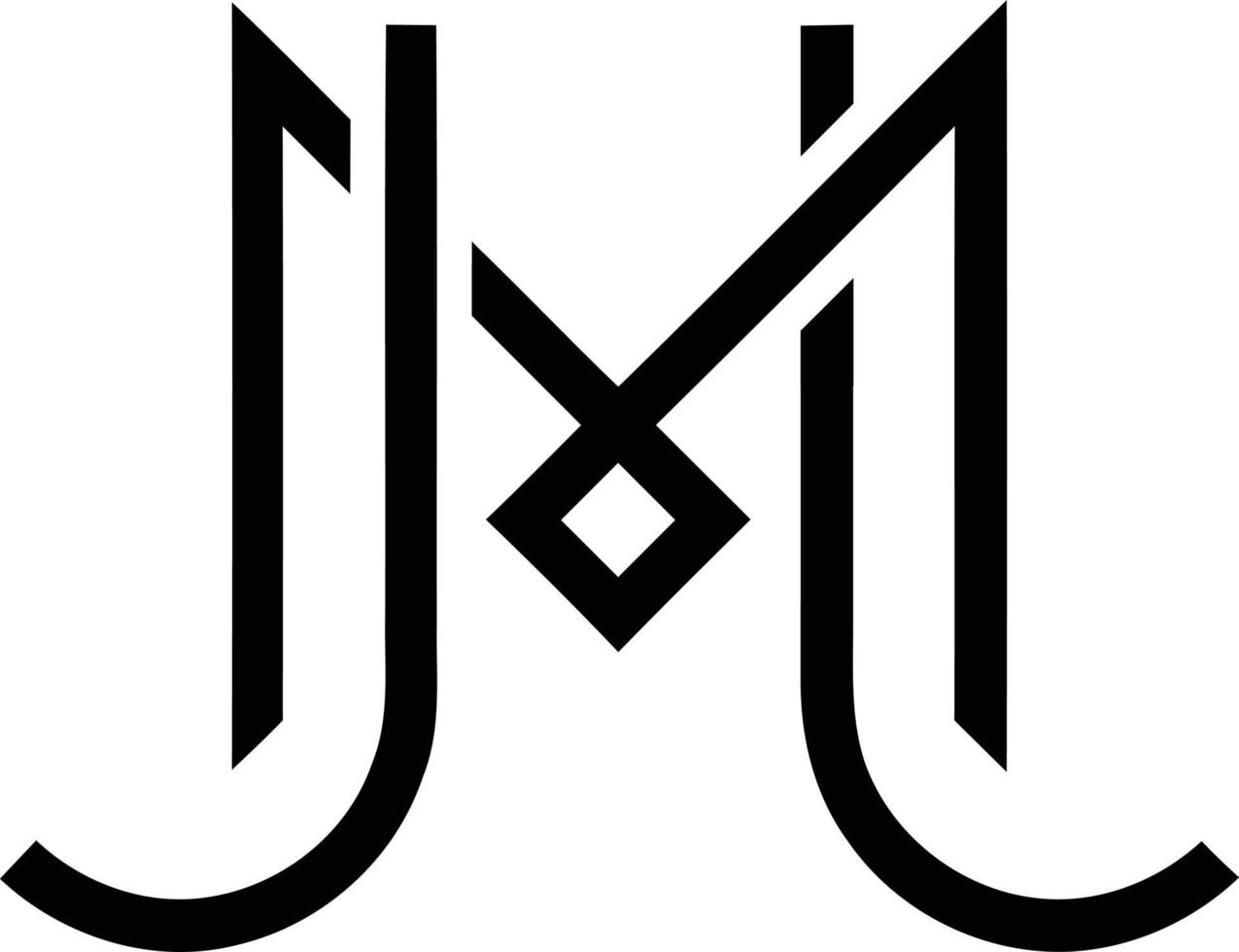 jmj moderno logo diseño vector