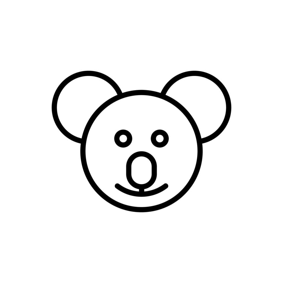 koala icon vector illustration isolated for any purposes. editable graphic design.