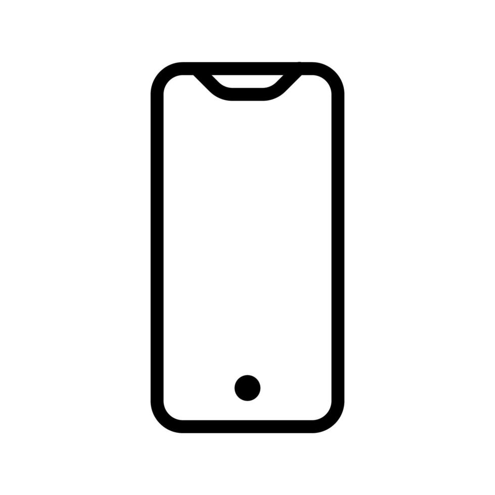 Mobile phone with blank screen. Flat style. vector illustration on white background
