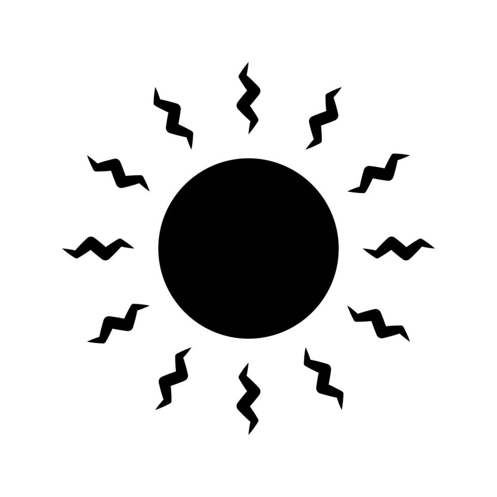sun icon vector isolated on white background