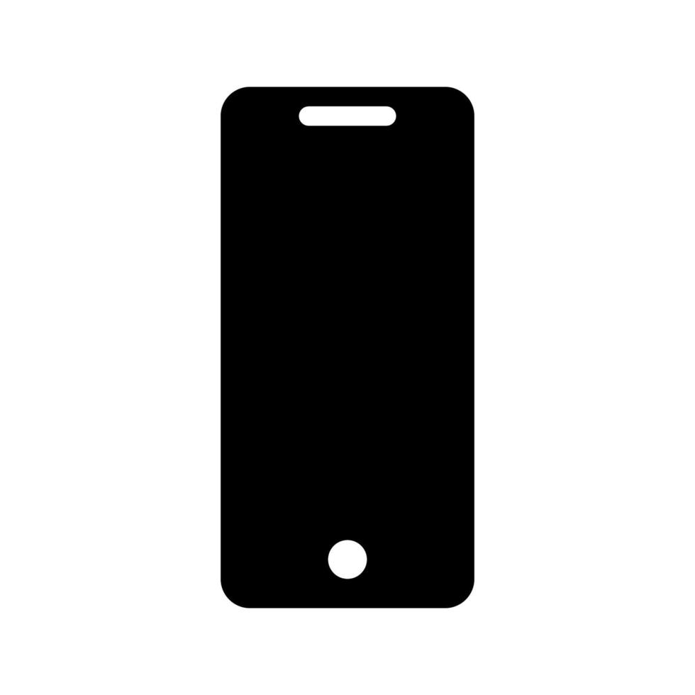 Mobile phone with blank screen. Flat style. vector illustration on white background