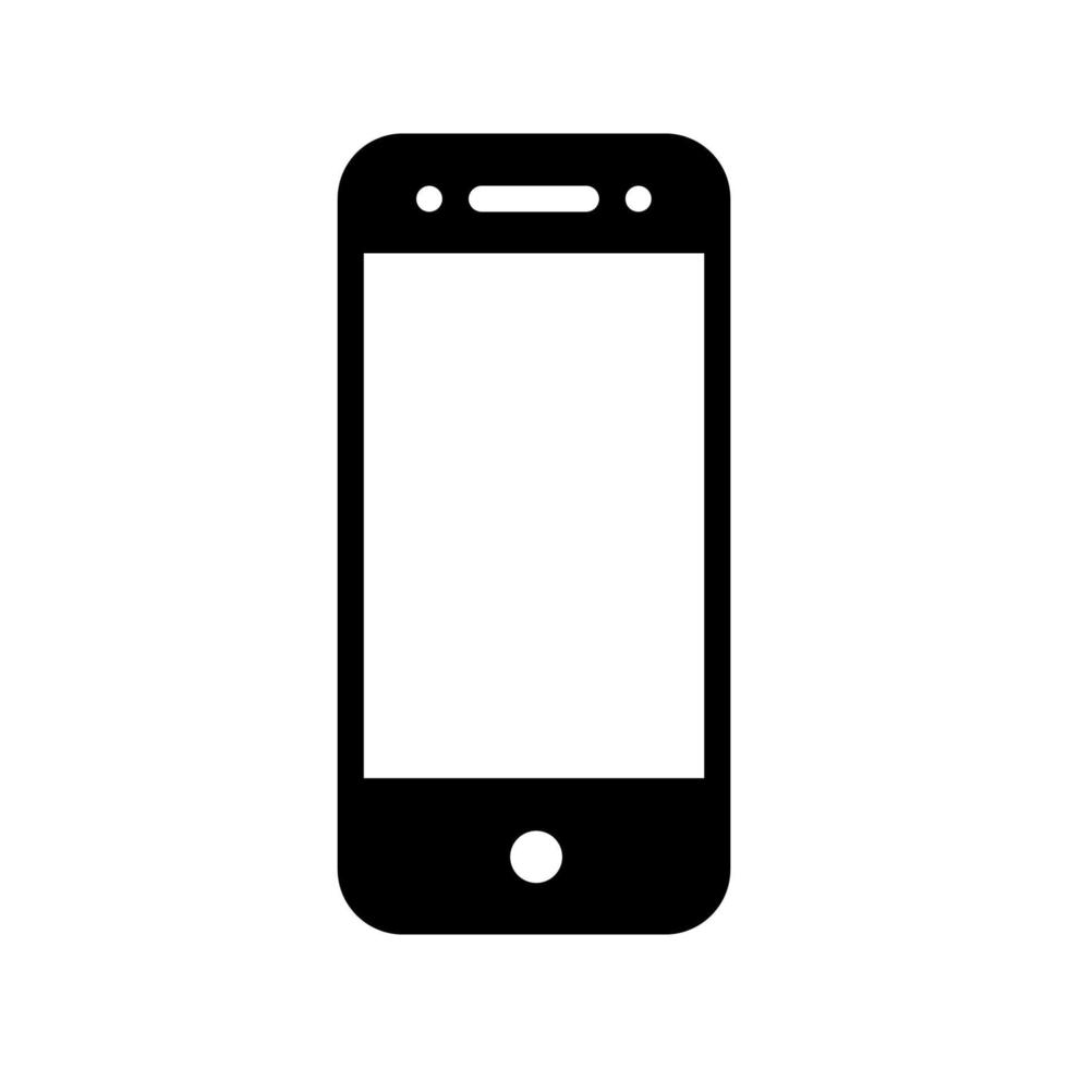 Mobile phone with blank screen. Flat style. vector illustration on white background