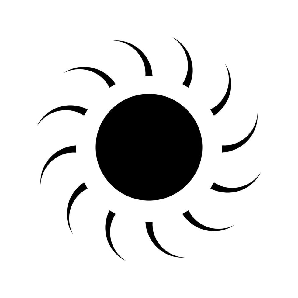 sun icon vector isolated on white background