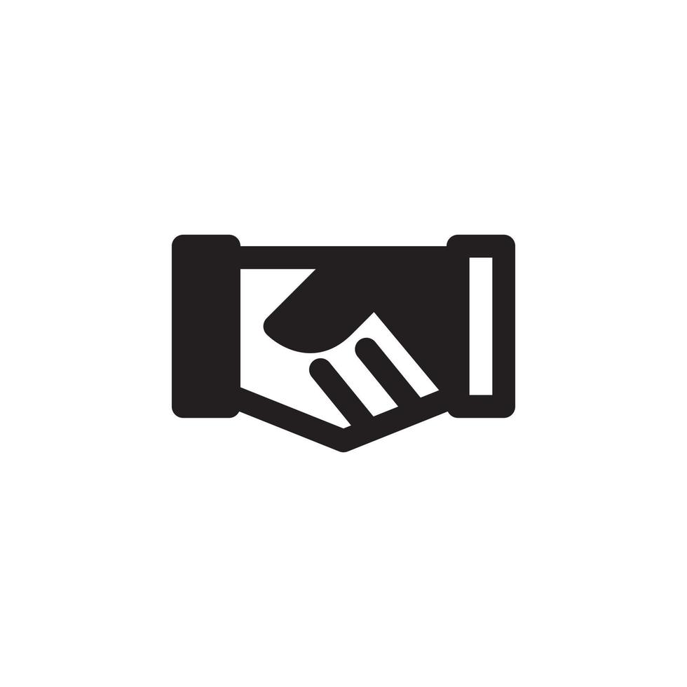 handshake icon for deal or agreement symbol. vector eps10 illustration