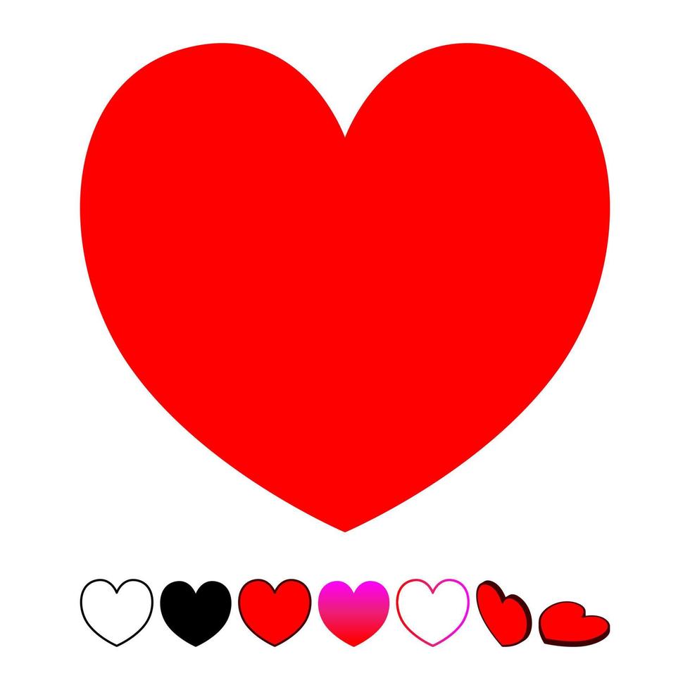 Heart Vector. flat icon for web or mobile apps vector