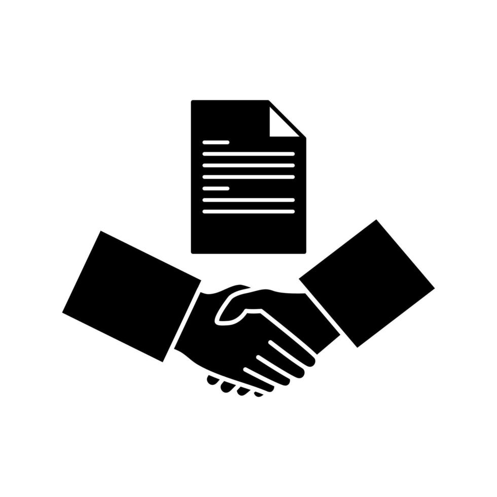 vector illustration of contract agreement icon