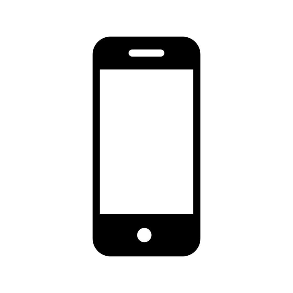 Mobile phone with blank screen. Flat style. vector illustration on white background