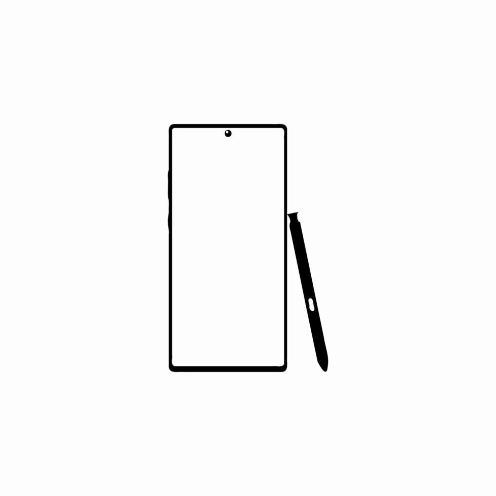 smartphone with stylus pen vector for any purposes
