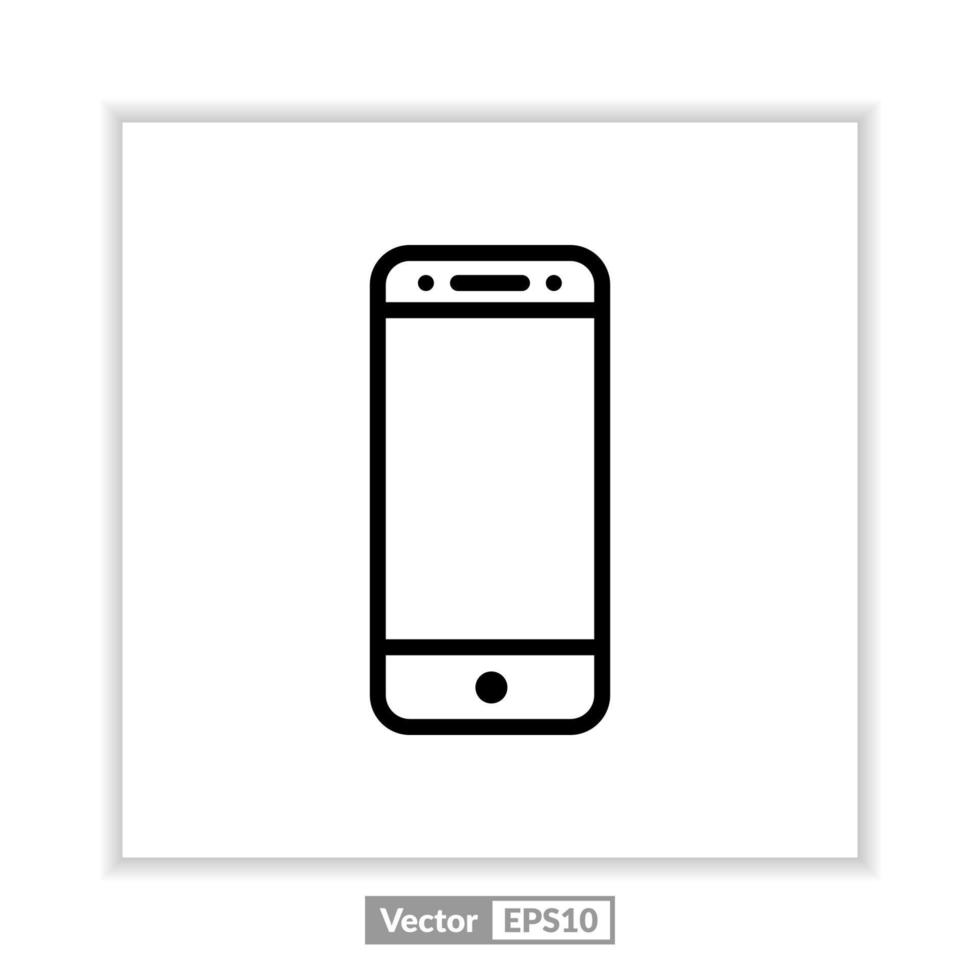 mobile phone icon. cellphone symbol. smartphone vector. Mobile phone with blank screen. vector illustration on white background