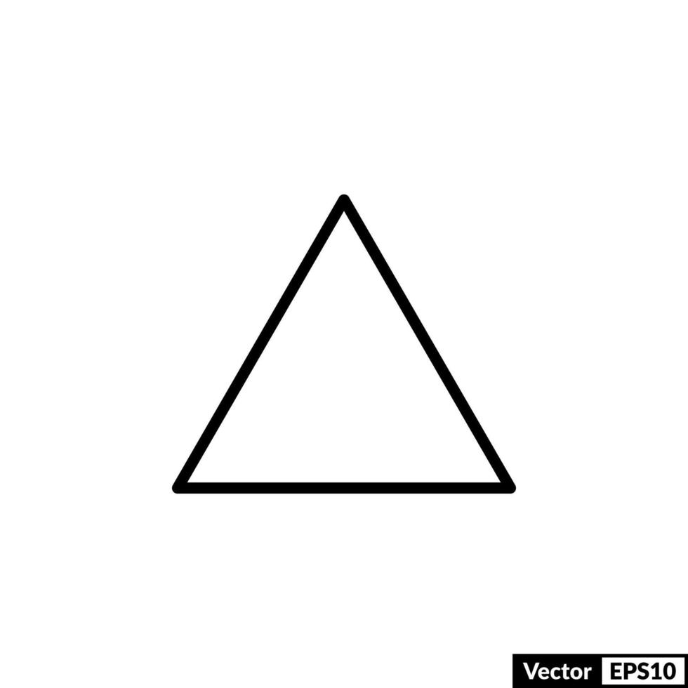 Triangle Icon Vector on white background. Flat and Trendy Sign Symbol Illustration. simple icon