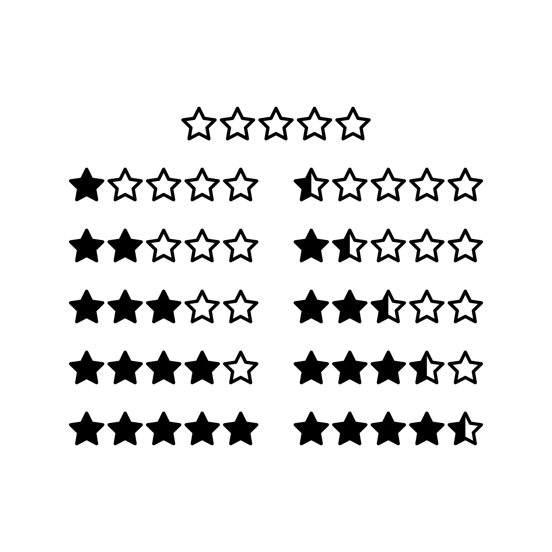 black Stars vector collection for rate 22013963 Vector Art at Vecteezy