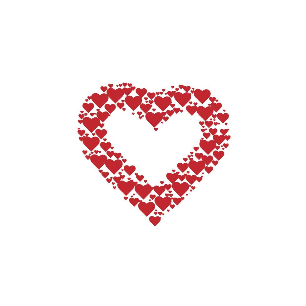 rojo corazón icono vector ilustración