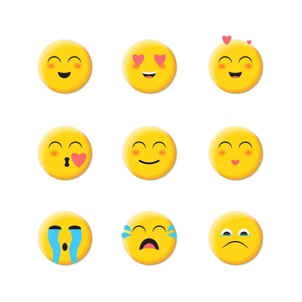 Emoji Flat Icon. Face Emoticon vector illustration