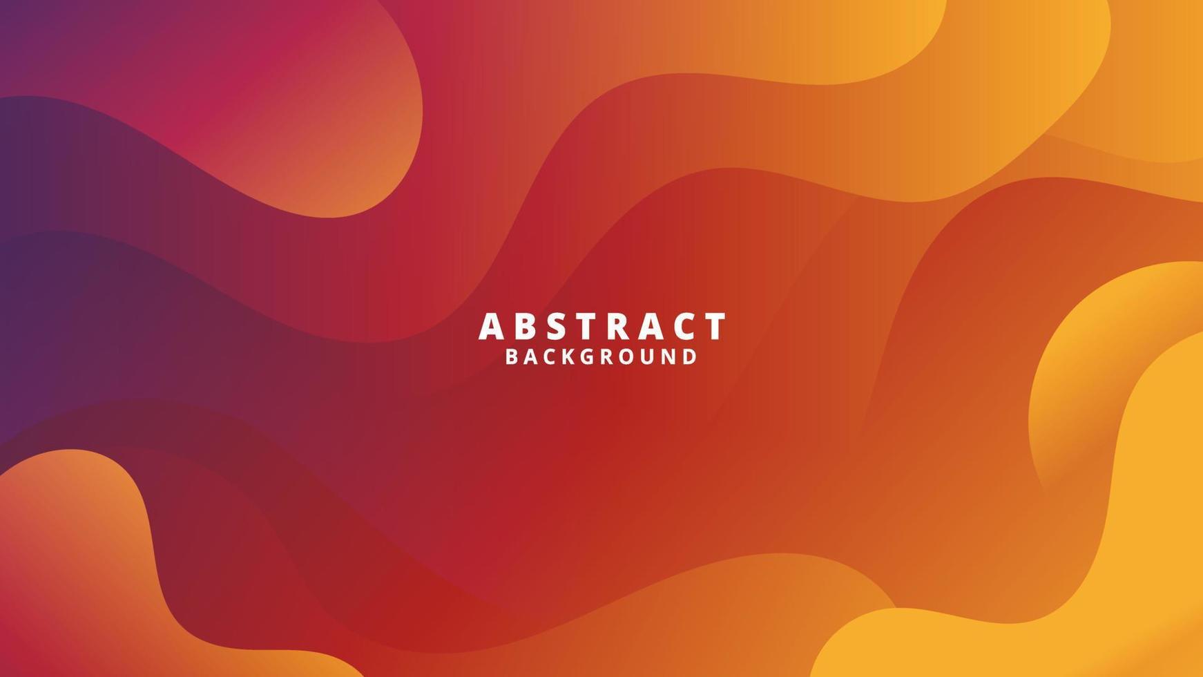 Abstract Gradient red orange liquid Wave Background vector