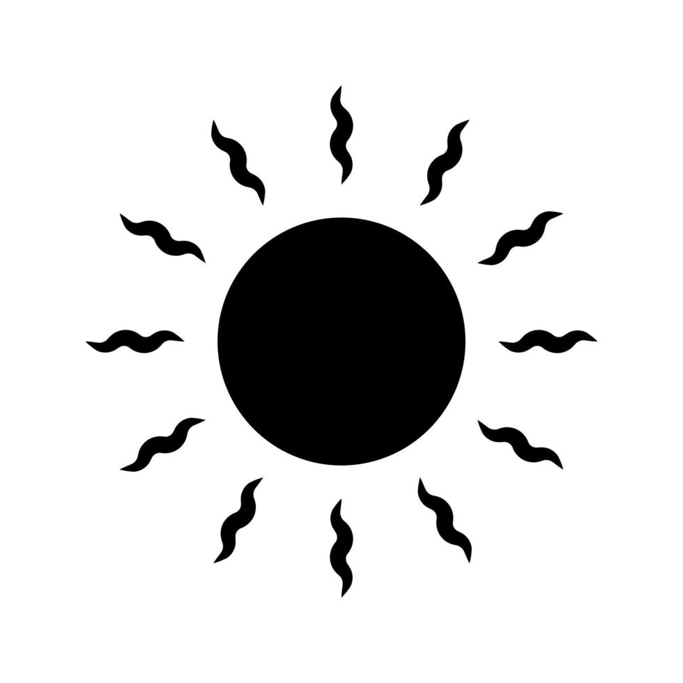 sun icon vector isolated on white background
