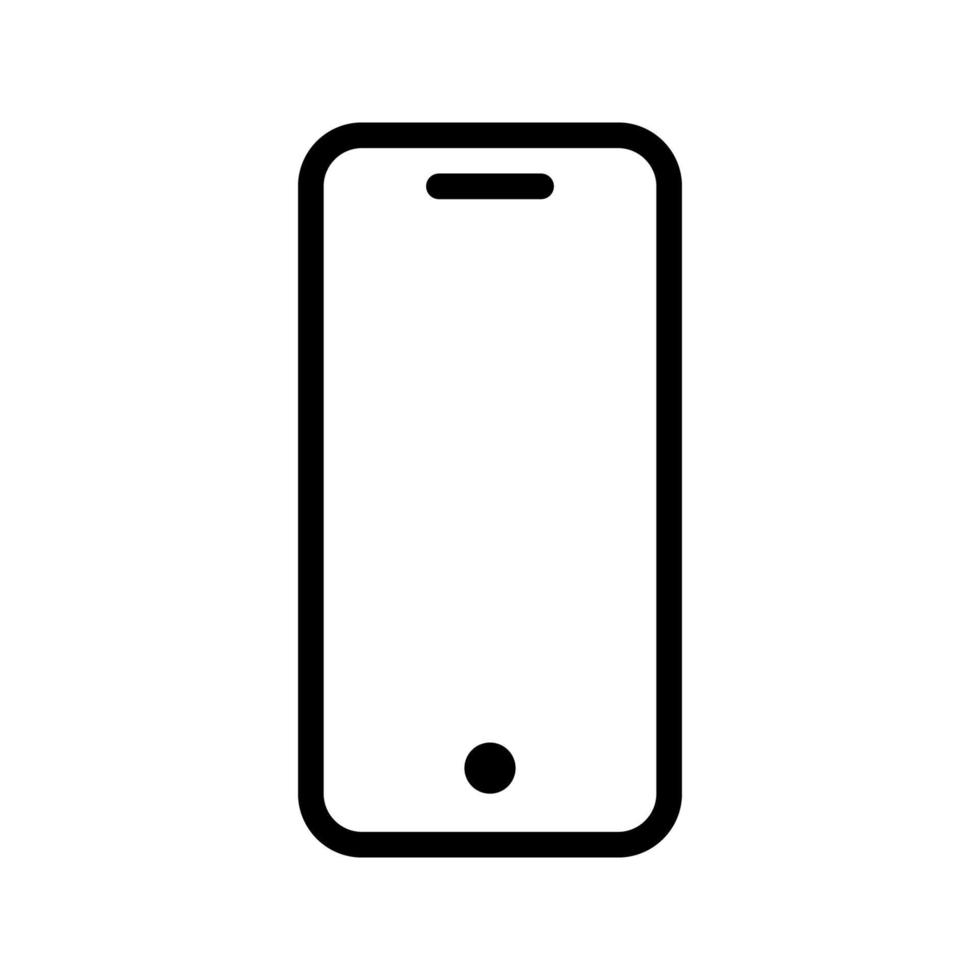 Mobile phone with blank screen. Flat style. vector illustration on white background