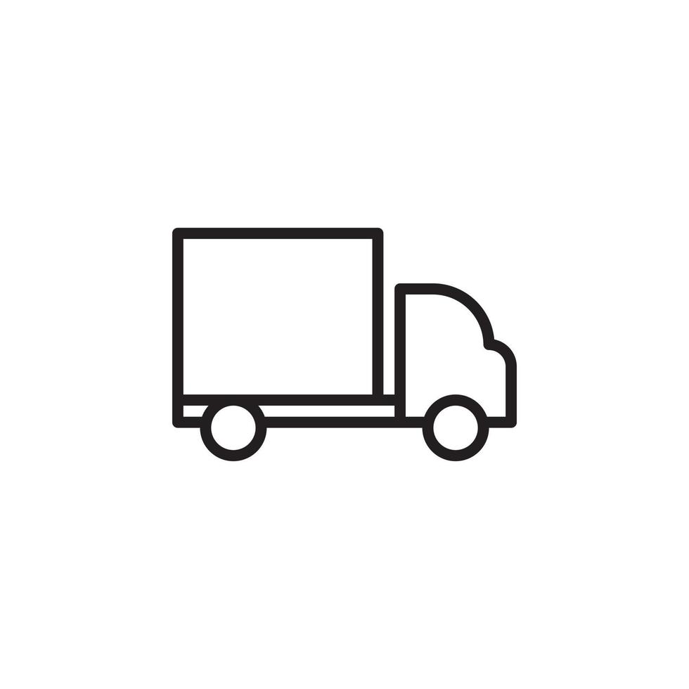 Truck Icon Vector Isolated On White Background