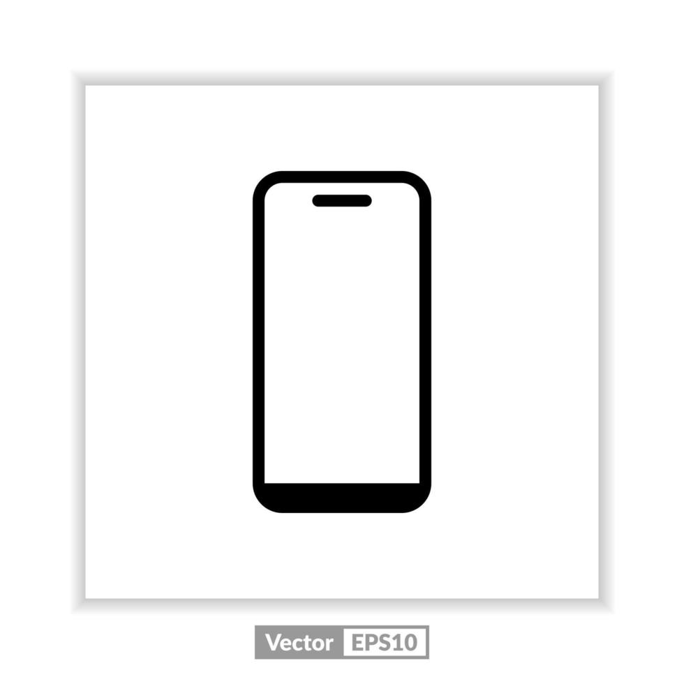 mobile phone icon. cellphone symbol. smartphone vector. Mobile phone with blank screen. vector illustration on white background