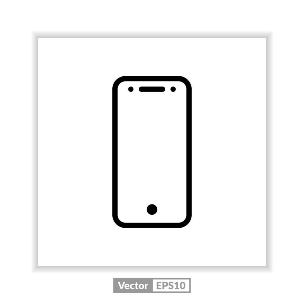 mobile phone icon. cellphone symbol. smartphone vector. Mobile phone with blank screen. vector illustration on white background