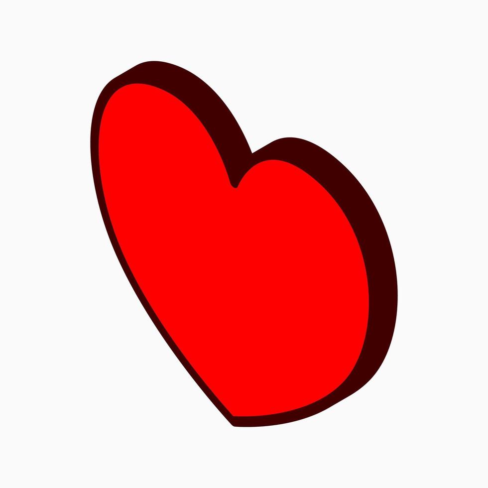 Romantic Heart Icon vector flat design in trendy style for Marriage Celebration