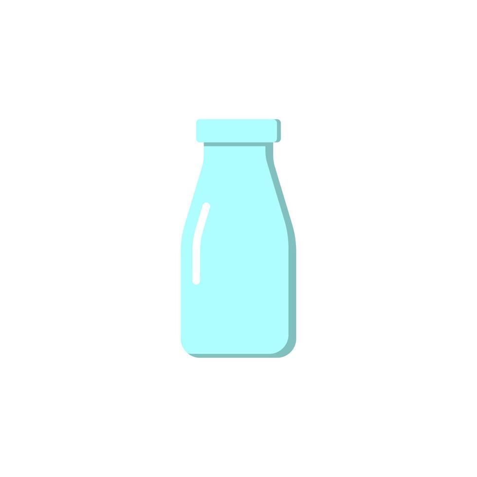 vaso Leche bootle icono aislado en blanco antecedentes vector