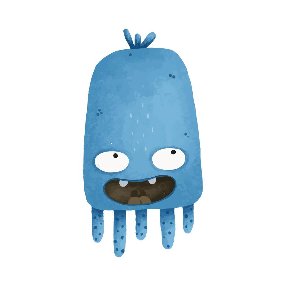cute and funnymosters, halloween illustration, childish hand painted monsters, trolles vector