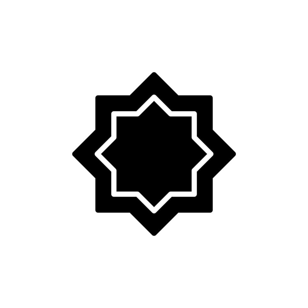 vector illustration of arabic shape icon with glyph style.