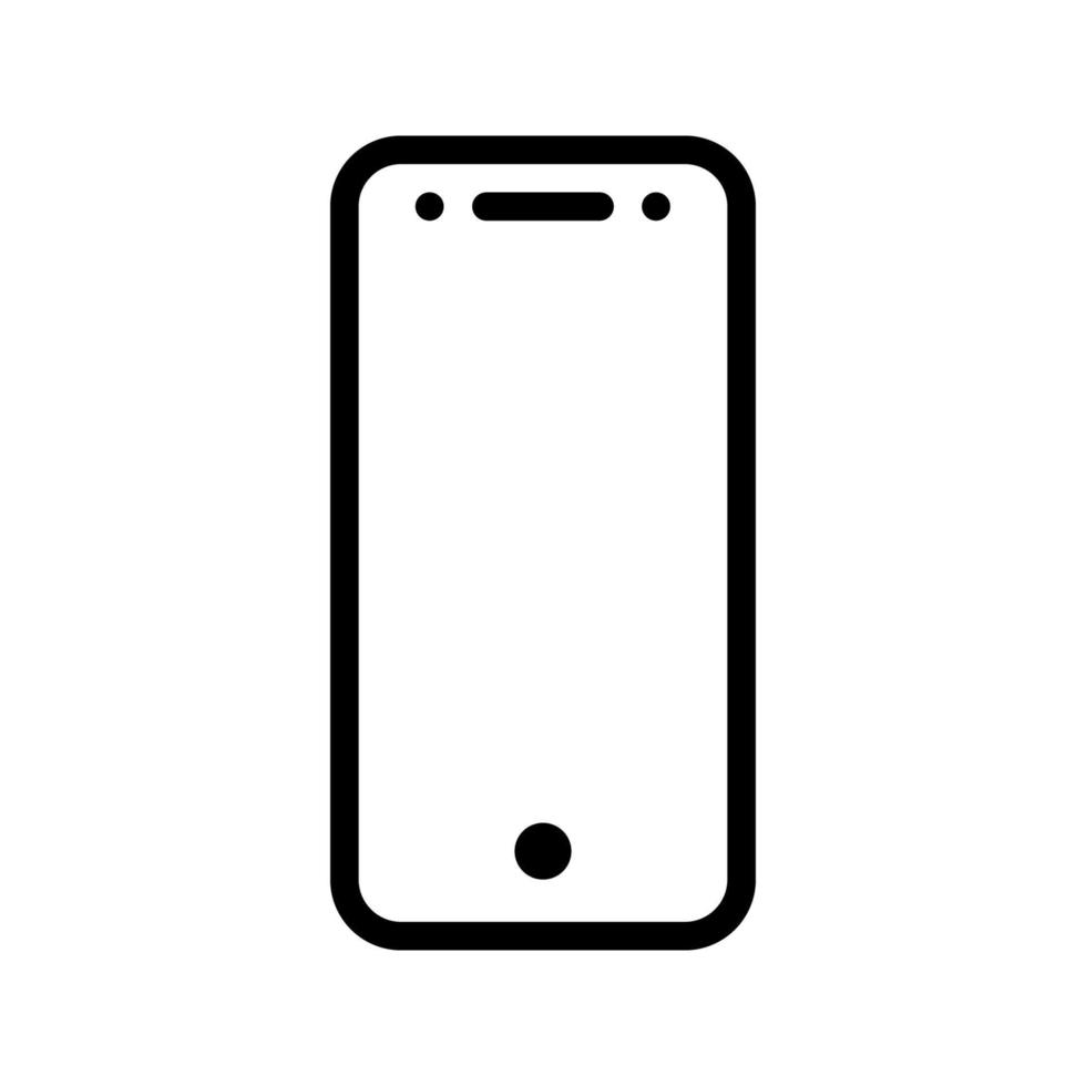 móvil teléfono con blanco pantalla. plano estilo. vector ilustración en blanco antecedentes