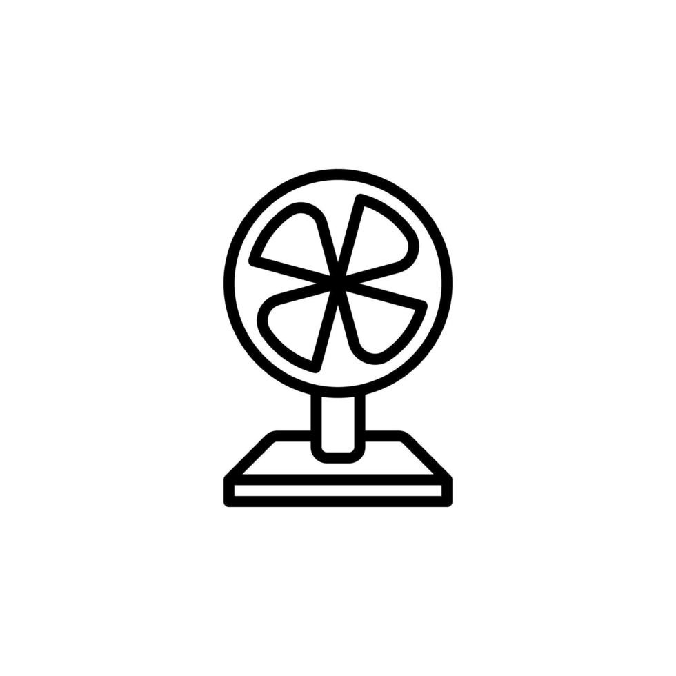 electric fan icon vector with Line style