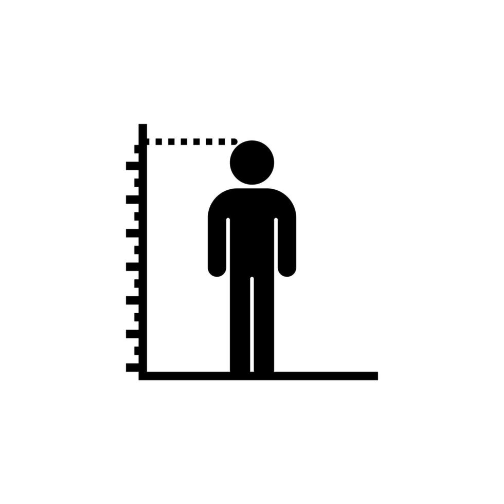 Height measure Icon vector isolated