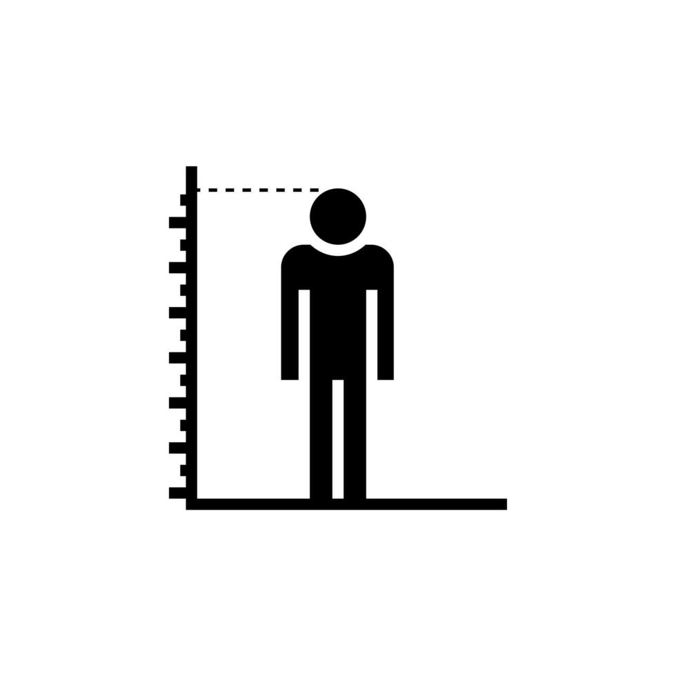 Height measure Icon vector isolated