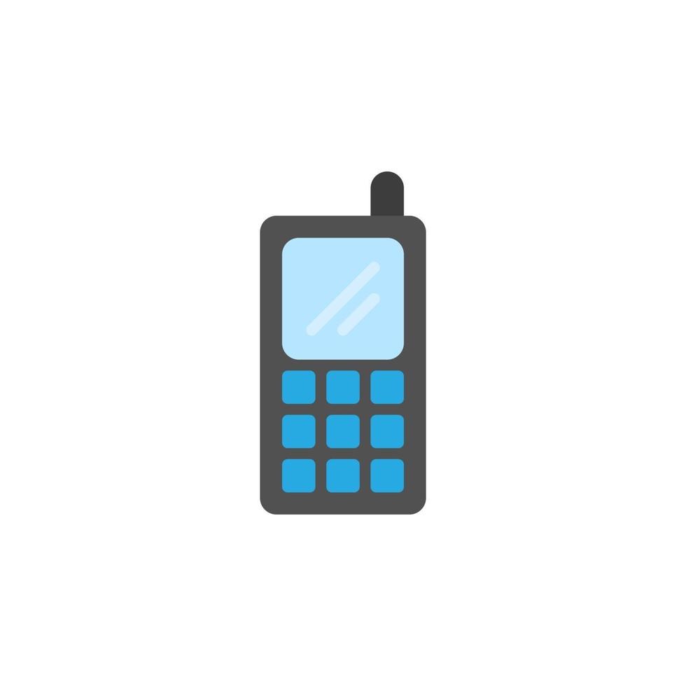 illustration vector graphic of flat old cellphone icon. perfect for design complementary elements, pattern design objects, etc.